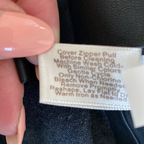 Boston Proper sleeveless/cold shoulder top with faux leather - Picture 8 of 8